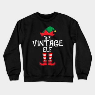 Vintage Elf Matching Family Christmas Old Crewneck Sweatshirt